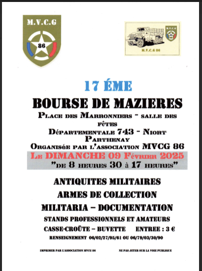 Bourse militaria MAZIERES (79)